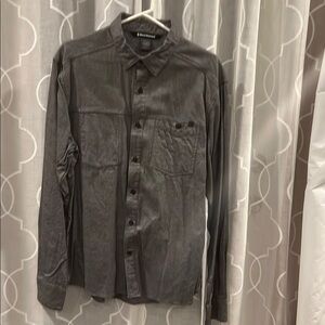 Gray Button-Up Shirt